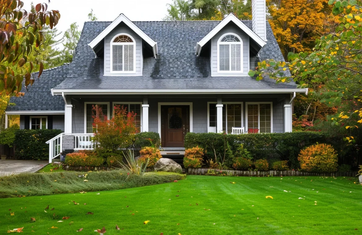 maison avec un toit en amiante